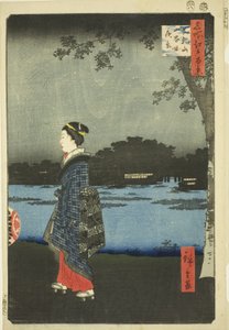 Veduta notturna della collina di Matsuchi e del canale San