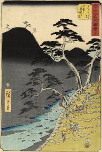 No.11 Fiume nella montagna di notte, Hakone, luglio 1855