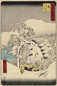 No.38 Villaggio di Yamanaka a Fujikawa, luglio 1855