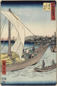 No.43 Traghetto presso la spiaggia di Shichiri, Kuwana, luglio 1855