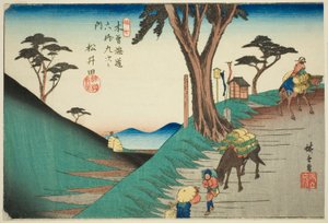 No. 17: Matsuida, dalla serie "Sessantanove stazioni del Kisokaido (Kisokaido rokujukyu tsugi no uchi)"