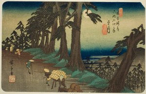 No. 26: Mochizuki, dalla serie "Sessantanove Stazioni del Kisokaido (Kisokaido rokujukyu tsugi no uchi)" da Utagawa Hiroshige