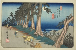 No. 26: Mochizuki, dalla serie "Sessantanove stazioni del Kisokaido (Kisokaido rokujukyu tsugi no uchi)" da Utagawa Hiroshige