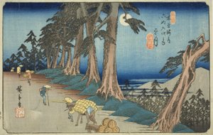 N. 26: Mochizuki, dalla serie "Sessantanove stazioni del Kisokaido (Kisokaido rokujukyu tsugi no uchi)" da Utagawa Hiroshige