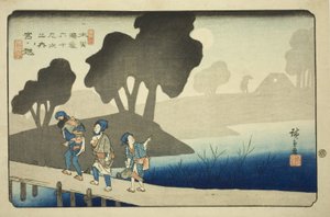 No. 37: Miyanokoshi, dalla serie "Sessantanove stazioni del Kisokaido"