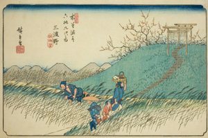 No. 42: Midono, dalla serie "Le sessantanove stazioni del Kisokaido" da Utagawa Hiroshige