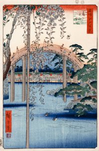 N. 57, Terreni del Santuario di Kameido Tenjin (da Cento vedute famose di Edo) da Utagawa Hiroshige