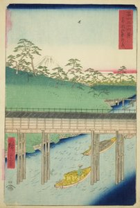 Ochanomizu nella capitale orientale (Toto Ochanomizu), dalla serie "Trentasei vedute del Monte Fuji (Fuji sanjurokkei)" da Utagawa Hiroshige