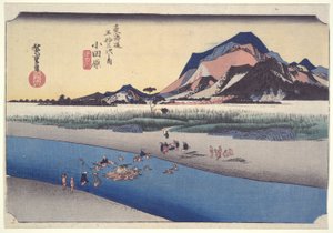 Traghetto di Odawara, dalla serie Cinquantatré Stazioni del Tōkaidō