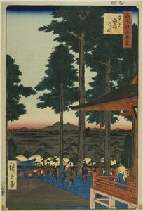 Santuario Oji Inari (Oji Inari no yashiro), dalla serie "Cento vedute famose di Edo (Meisho Edo hyakkei)". da Utagawa Hiroshige