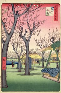 Giardino di Prugne, Kamata, da Cento Famosi Vedute di Edo, Febbraio 1857