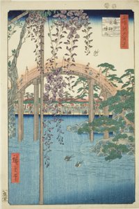 Recinti del Santuario Kameido Tenjin, dalla serie "Cento famose vedute di Edo" da Utagawa Hiroshige