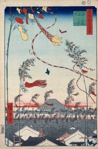 Prosperità in tutta la città durante il festival di Tanabata, 1856-1858 da Utagawa Hiroshige