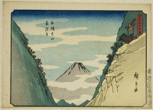 Valle di Raigo a Oyama nella provincia di Sagami, dalla serie "Trentasei vedute del Monte Fuji" da Utagawa Hiroshige