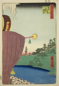 Processione del Festival di Sanno a Kojimachi Itchome (Kojimachi Itchome Sanno Matsuri nerikomi), dalla serie "Cento vedute famose di Edo (Meisho Edo hyakkei)" da Utagawa Hiroshige