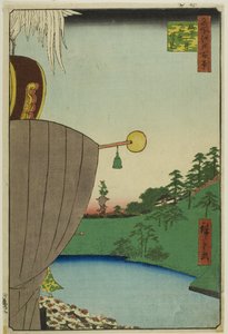 Processione del festival di Sanno a Kojimachi Itchome (Kojimachi Itchome Sanno Matsuri nerikomi), dalla serie "Cento vedute famose di Edo (Meisho Edo hyakkei)". da Utagawa Hiroshige