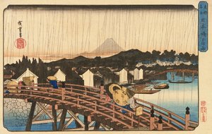 Pioggia sul ponte Nihonbashi, 1832-34