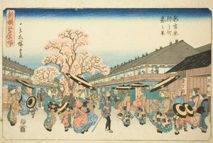 Scena Primaverile di Nakanocho nel Nuovo Yoshiwara, dalla serie "Nuovi Luoghi Famosi Selezionati di Edo"