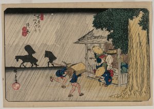 Suhara, dalla serie Sessantanove Stazioni del Kisokaido da Utagawa Hiroshige