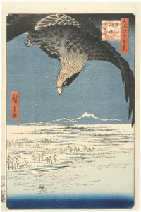 Susaki e la pianura di Jmantsubo vicino a Fukagawa dalla serie Cento famose vedute di Edo, 1857