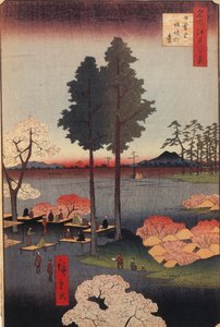 Suwa Bluff a Nippori Cento Vedute Famose di Edo, 1856-1858 da Utagawa Hiroshige