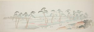 Terreni di equitazione di Takada (Takada baba), dalla serie "Tredici vedute dei dintorni di Edo" da Utagawa Hiroshige