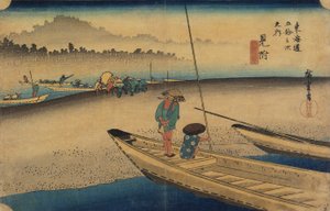 Vista del fiume Tenryu, Mitsuke, c. 1833