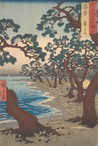 La spiaggia di Maiko, Harima: Sessanta e più famose vedute delle province da Utagawa Hiroshige