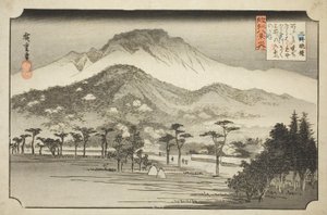 La Campana della Sera a Miidera (Mii no bansho), dalla serie "Otto Vedute nella Provincia di Omi (Omi hakkei no uchi)" da Utagawa Hiroshige