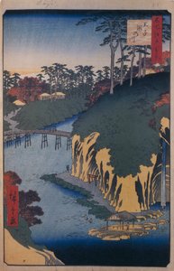 Il Takinogawa a Oji, Cento vedute famose di Edo da Utagawa Hiroshige