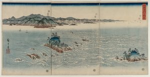 I vortici di Awa, 1857 da Utagawa Hiroshige