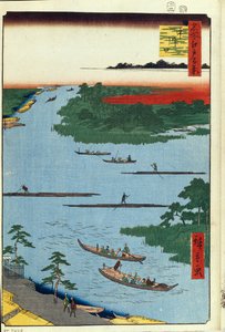 La foce del fiume Nakagawa Cento famose vedute di Edo, 1856-1858
