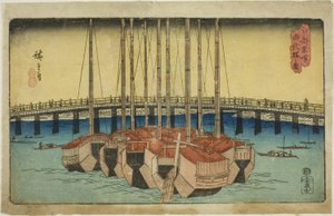Veduta del ponte Eitai, dalla serie "Luoghi famosi di Edo" da Utagawa Hiroshige