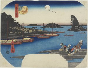 Salice presso la banca Nihon-zutsumi, Shin-Yoshiwara, novembre 1853
