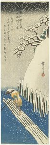 Inverno: neve sul fiume Sumida, c.1834