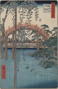 Glicine al Santuario Kameido Tenjin dalla serie Cento vedute famose di Edo