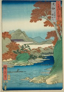 Provincia di Yamato: Monte Tatsuta e Fiume Tatsuta, dalla serie "Luoghi famosi nelle sessanta e più province" da Utagawa Hiroshige