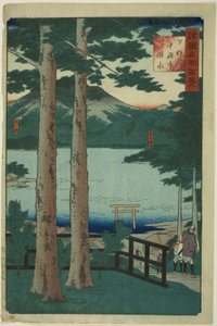 Il lago di Chuzenji nella provincia di Shimotsuke (Shimotsuke Chuzenji kosui), dalla serie "Cento famosi vedute nelle varie province (Shokoku meisho hyakkei)"