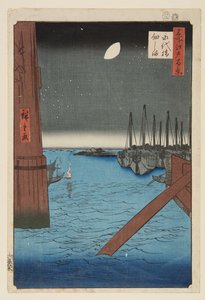 Tsukudajima dal ponte Eitai da Utagawa II Hiroshige