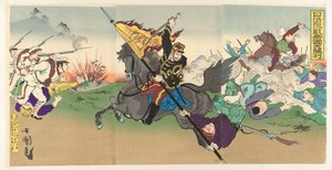 La grande vittoria imperiale della Prima Guerra Sino-Giapponese da Utagawa Kokunimasa