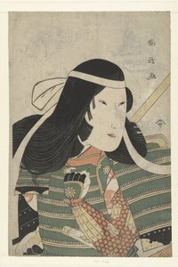 Ritratto busto di Iwai Kumesaburo da Utagawa Kunimasa