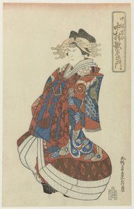 Nakamura Utaemon come cortigiana da Utagawa Kunimasa