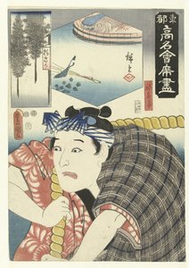Attore come operaio (Ristoranti famosi nella capitale orientale) da Utagawa Kunisada (I)
