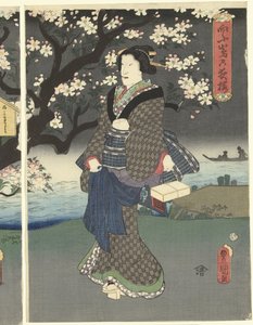 Passeggiata serale lungo il fiume da Utagawa Kunisada (I)