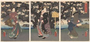 Passeggiata serale lungo il fiume da Utagawa Kunisada (I)