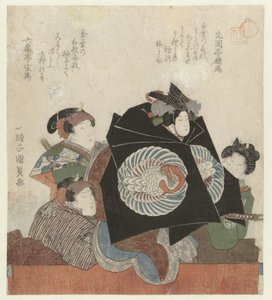 Tre attori con una bambola da Utagawa Kunisada (I)