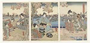 Un banchetto primaverile per il Genji orientale da Utagawa Kunisada (I)