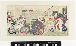 Coppie innamorate sulla veranda da Utagawa Kunisada (I)