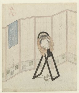 Specchio presso il paravento da Utagawa Kunisada (I)