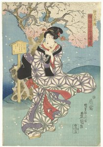 Giornata tempestosa sul fiume Sumida da Utagawa Kunisada (I)